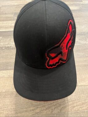 Fox Black Hat with Red Fox Head Logo
